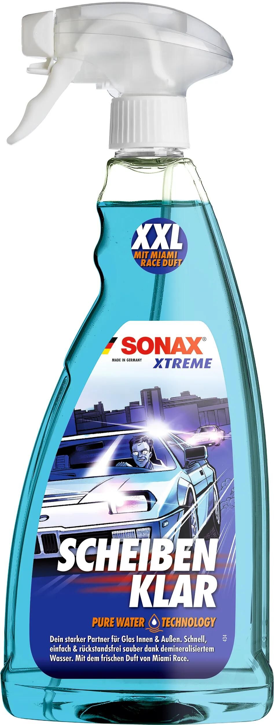 Sonax kemisk rensemiddel xtreme kemisk klar miami race sonderedition klar som glas miami race vandflaske 1 l
