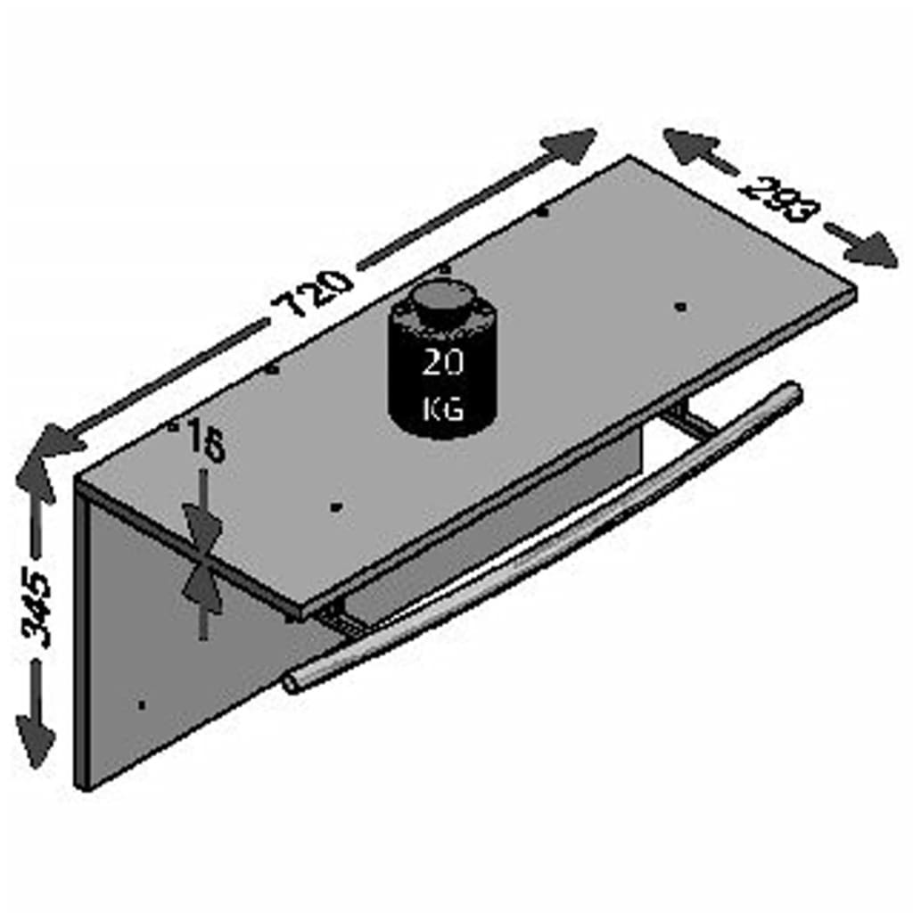 FMD FMD Wall Coat Rack 72x29.3x34.5 cm Højglans hvid