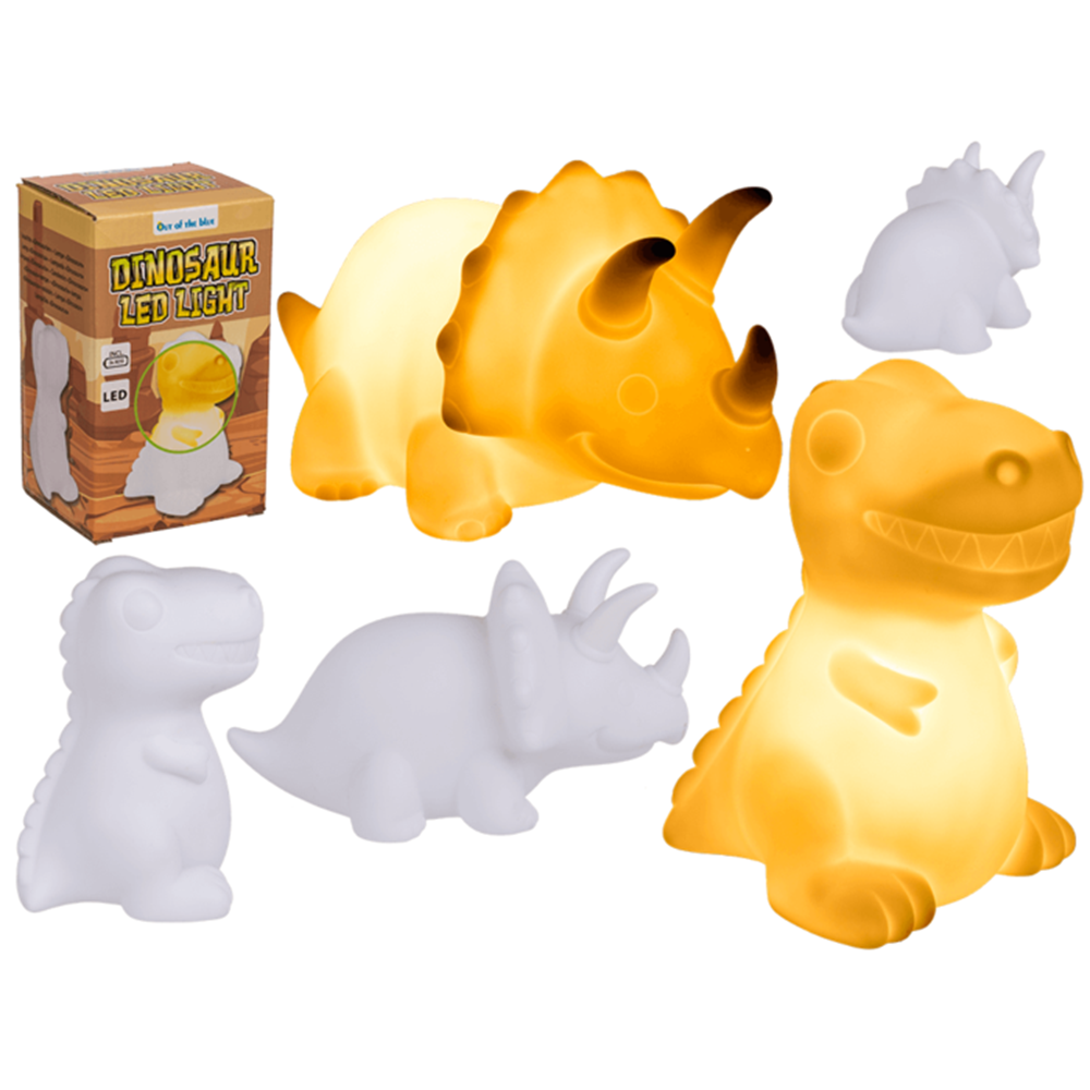 Lampe, dinosaurus med LED (inkl. 3 batterier