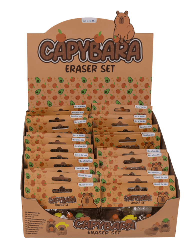 Dsp viskelæder capybara. 4 aksler 24 stykker i