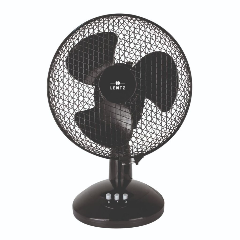 Lentz bordventilator 23 cm sort
