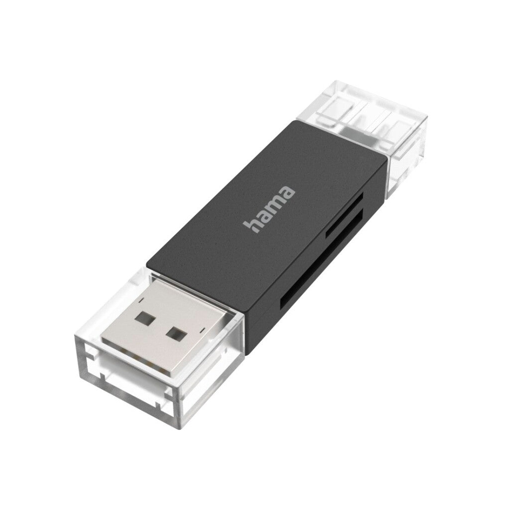 Hama USB-kortlæser OTG USB-A + USB-C USB 3.2 SD MicroSD