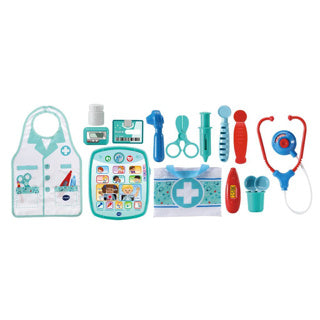 Vtech care læder legetøjslægesæt - pædagogisk legetøj - inklusive 15 tilbehør - med sunget sange