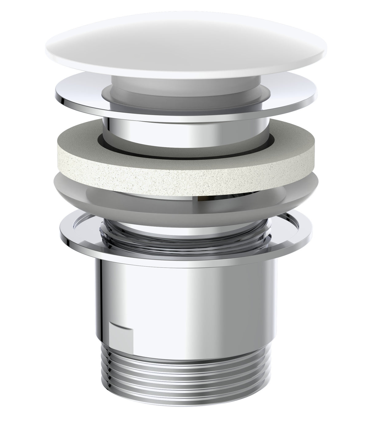Schutte design clic-clac affald | med overløb | 1 ¼" x 65 mm | hvid - 98807410 98807410