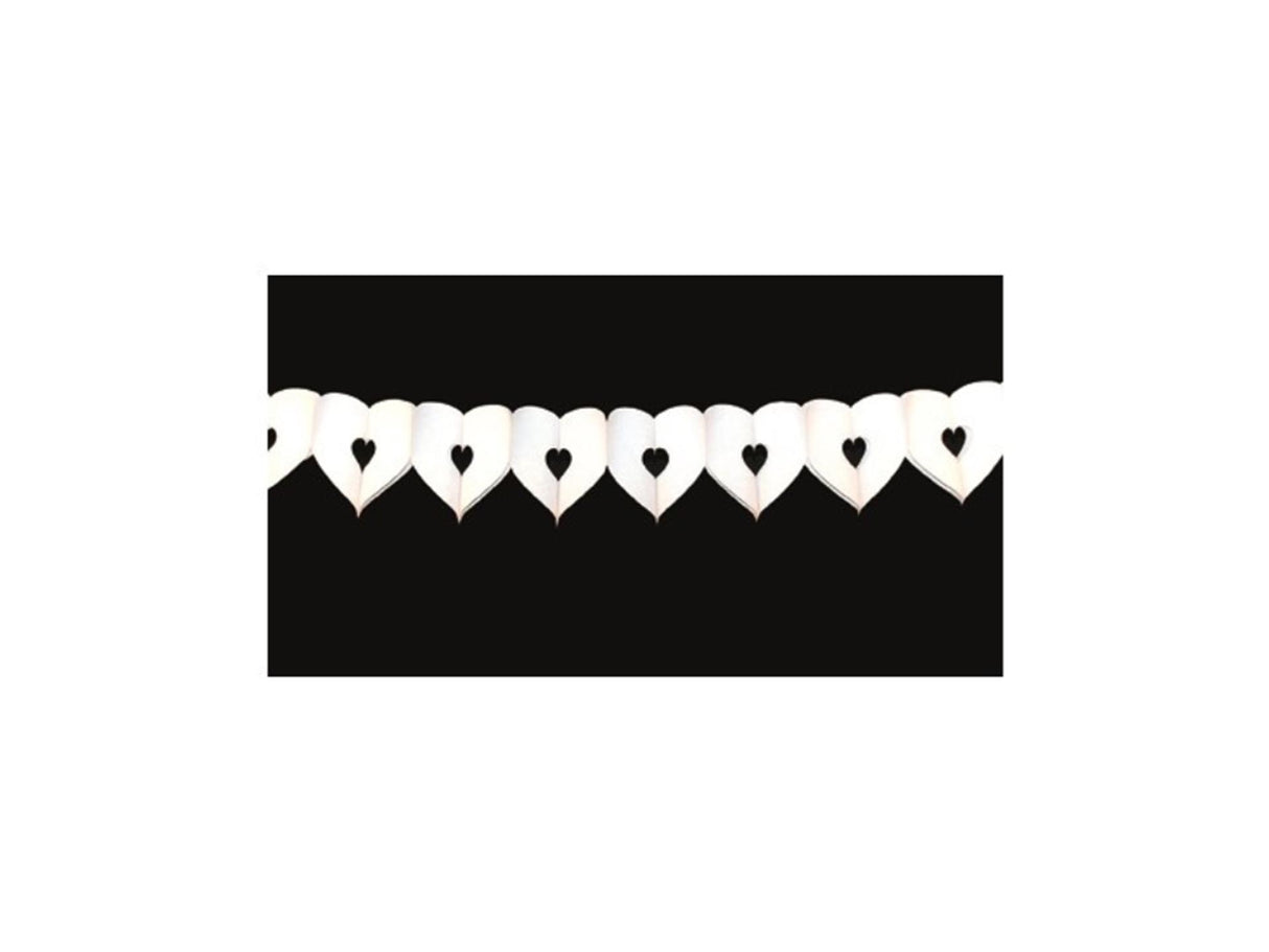 Haza guirlande hjerte hvid 6 mtr guirlande hjerte hvid 6 mtr