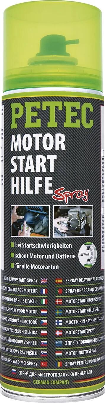 Petec starthilfespray motorstarthjælp 500 m