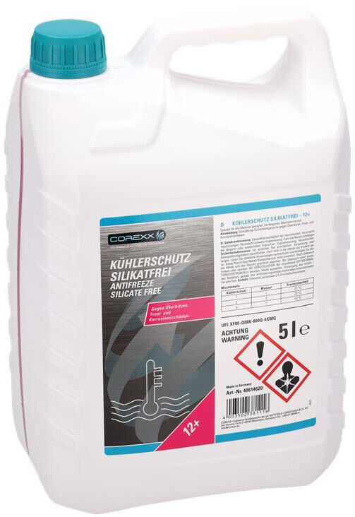 Corexx radiatorbeskyttelsesprodukt silikatfri g12+. frostvæske silikatfri (g12+) 5l