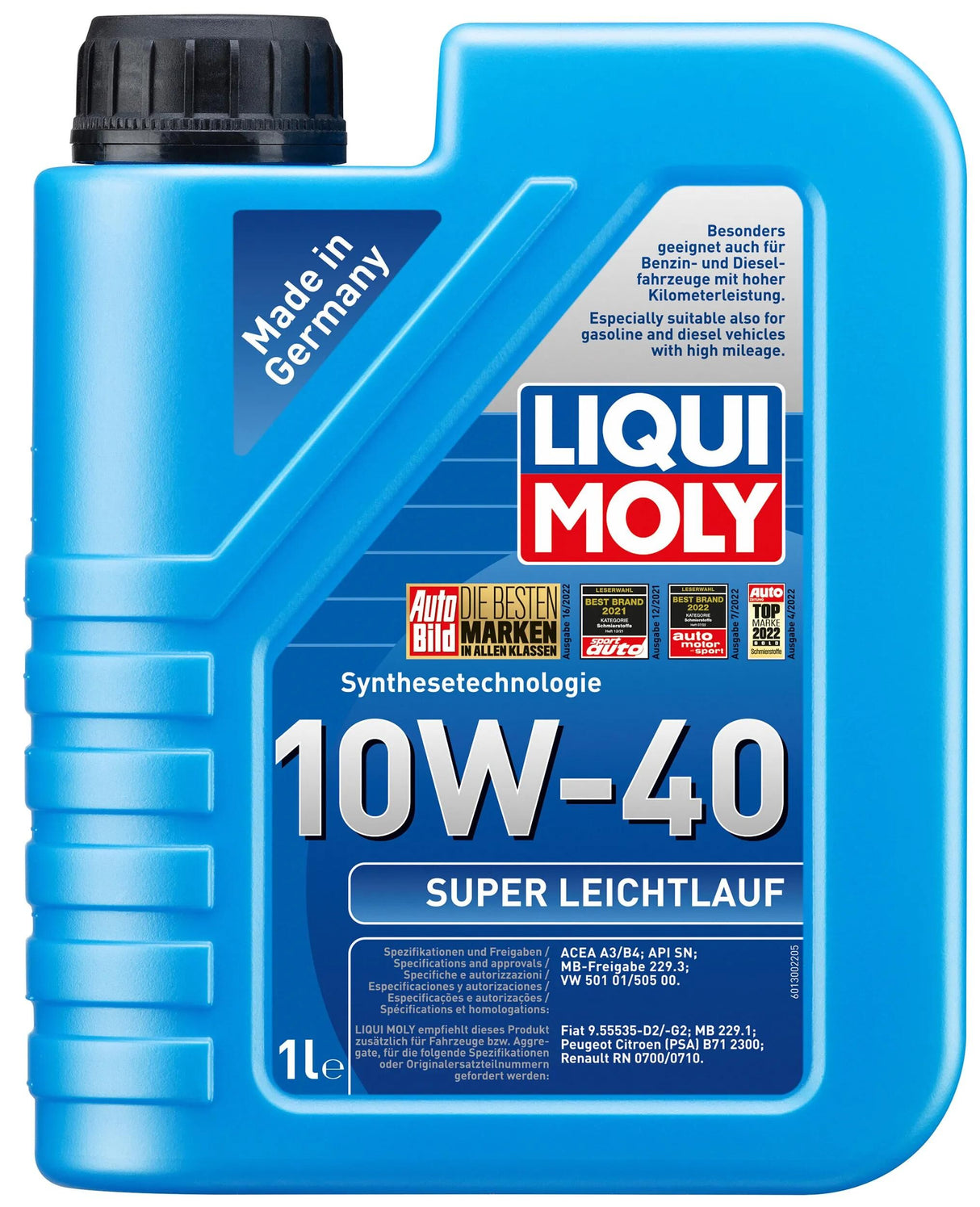 Liqui moly motorolie super leichtlauf super glat kørende olie 1 ltr.