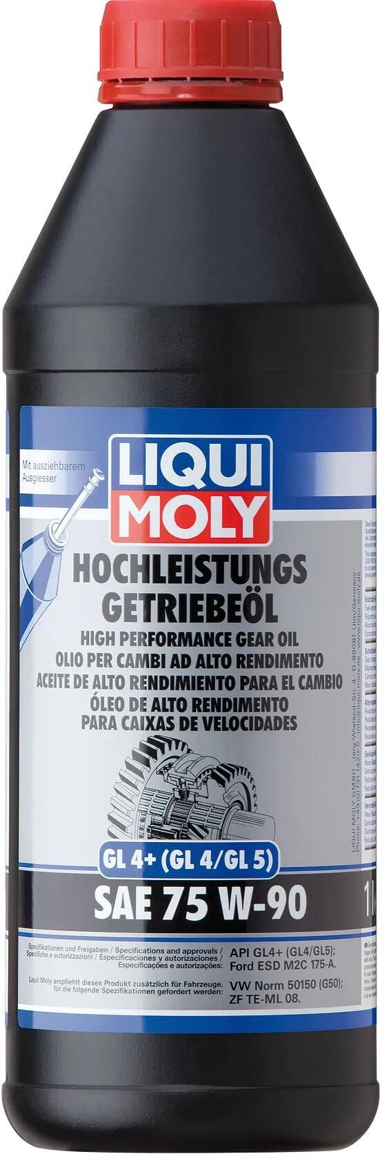 Liqui moly gearolie gl 4+ gearolie gl4+ 1ltr. sae75w-90
