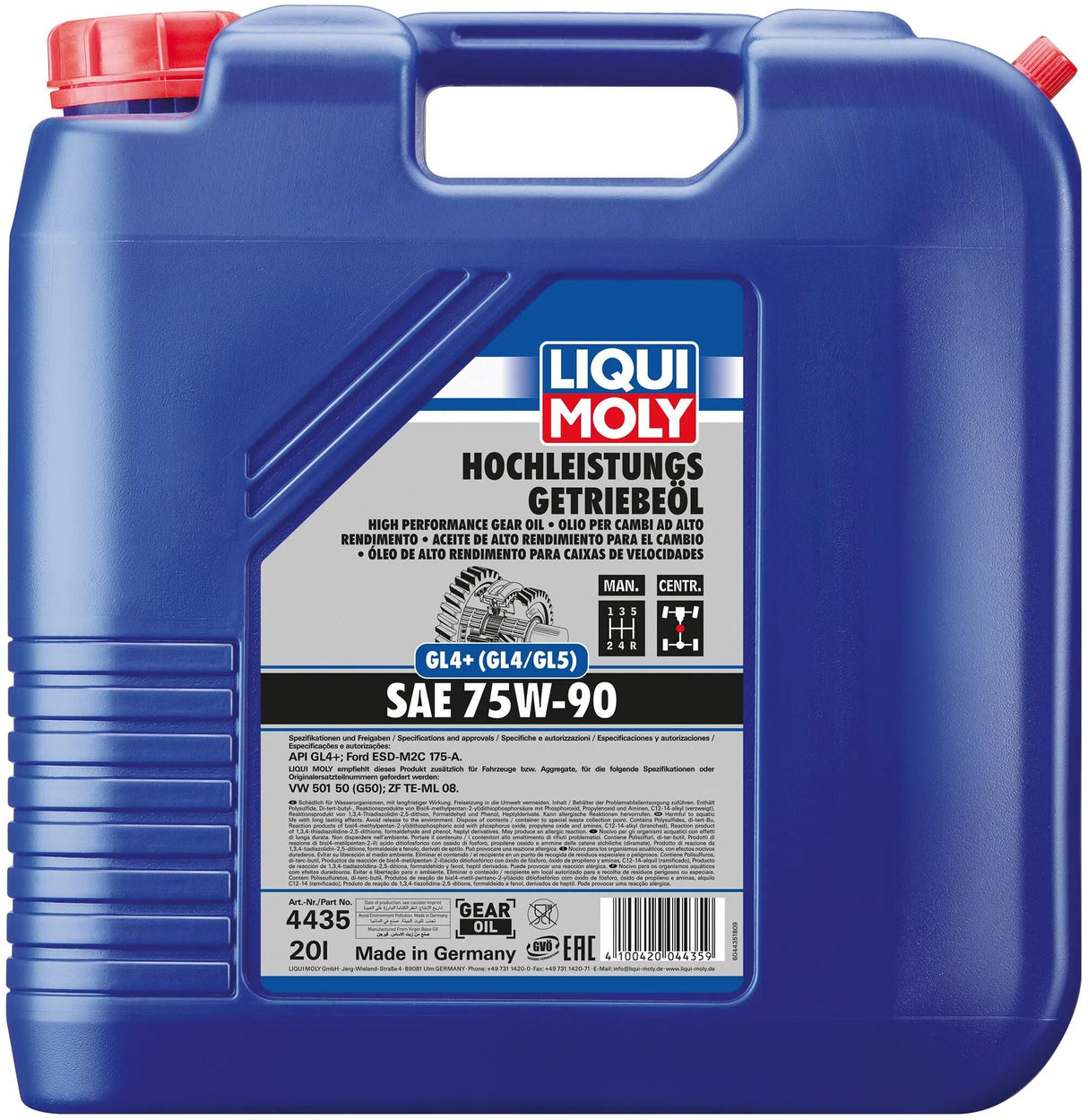 Liqui moly getriebeöl gl 4+ gearolie 75w-90 20l lm