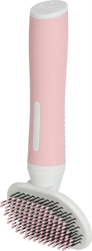 Zolux anah slicker børste blød pink hvid