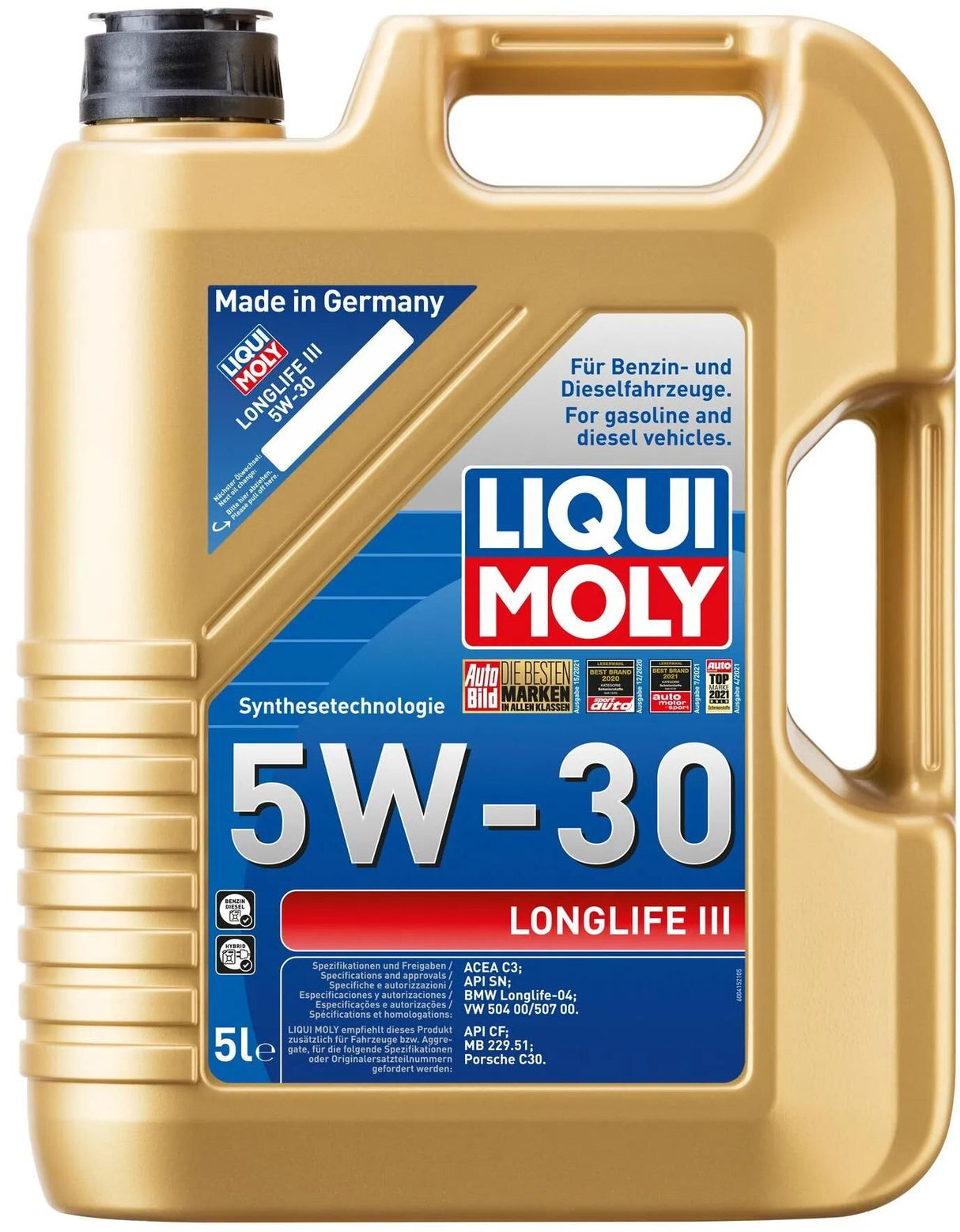 Liqui moly motorolie longlife iii motorolie 5w-30 ll-iii 5l