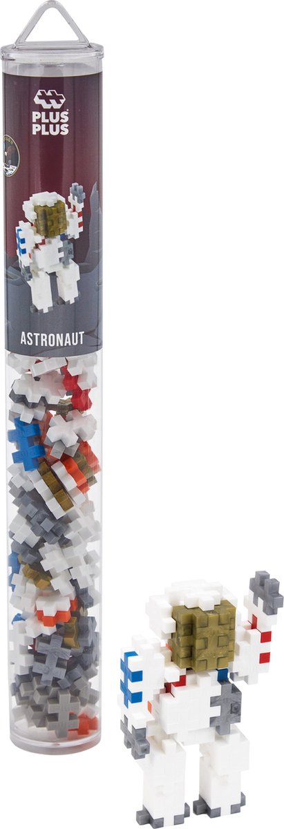 Plus-plus rør astronaut byggesæt i 100 dele - 4184 - byggelegetøj - byggelegetøj - sæt med byggeklodser - fra 5 år