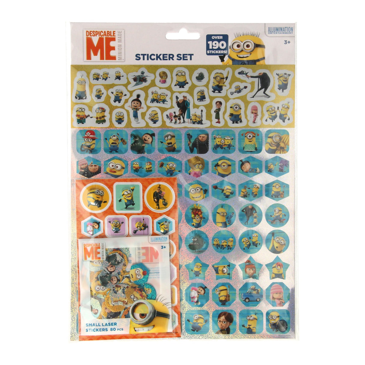 Pic sticker sæt minions, 190 stk.