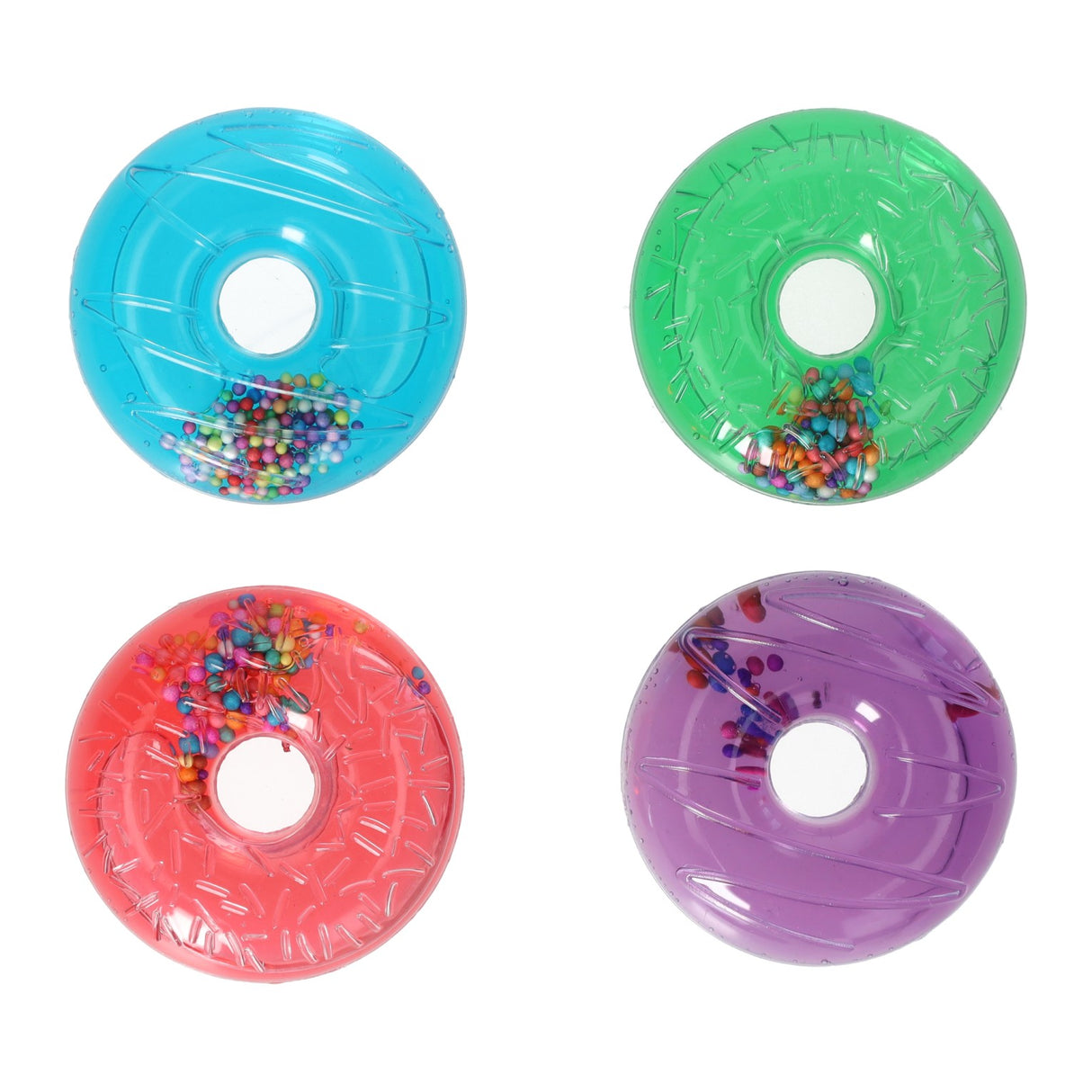 Donut fyldt med glitter 50gr - 6cm