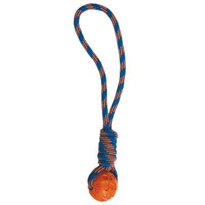 Happy pet coil og ball tugger blå orange