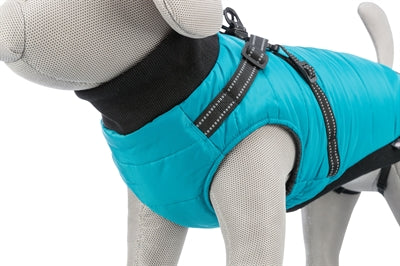 Trixie hundefrakke pontis med sele aqua