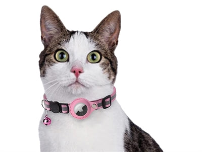 Croci halsbånd kat med tagholder pink