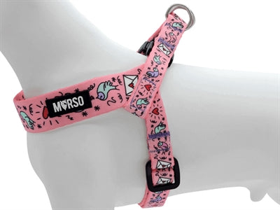 Morso mini hundesele justerbar genanvendt sød tweet pink