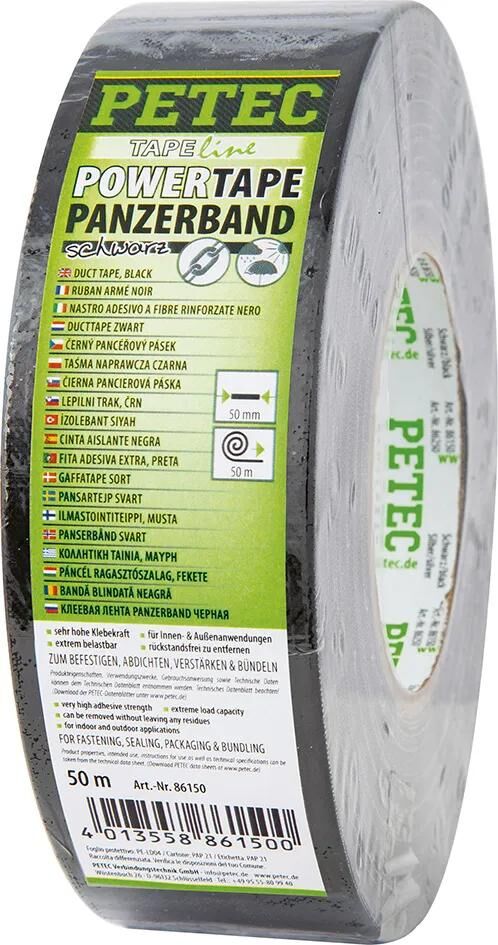 Petec tekstiltape power tape panzerband pansertape sw 50mm 50mtr.