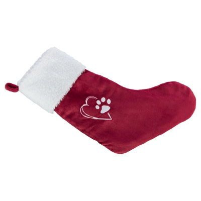 Trixie Xmas julestrømpe plys rød hvid