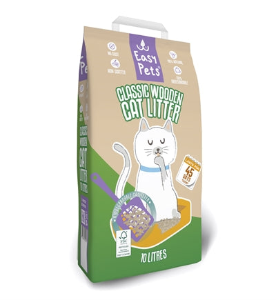 Easypets biologisk nedbrydelige klassiske træpiller kattegrus