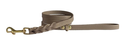 Sazzz Dog Belt Passion flettet læder taupe