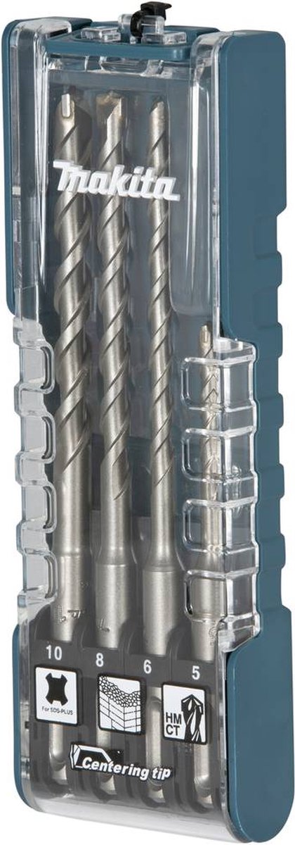 Makita e-13596 stenspiralborsæt 4-delt 5 mm, 6 mm, 8 mm, 10 mm SDS-plus 1 sæt(er)