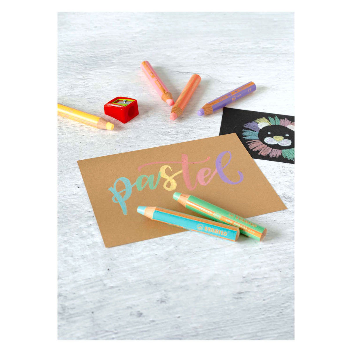 Stabilo woody 3 i 1 - multitalent farveblyant - pastelblå
