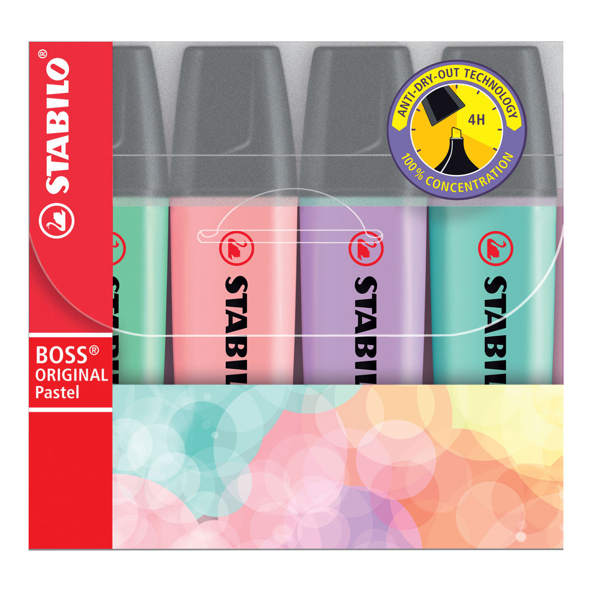 Stabilo boss original pastel - highlighter - sæt med 4 stk