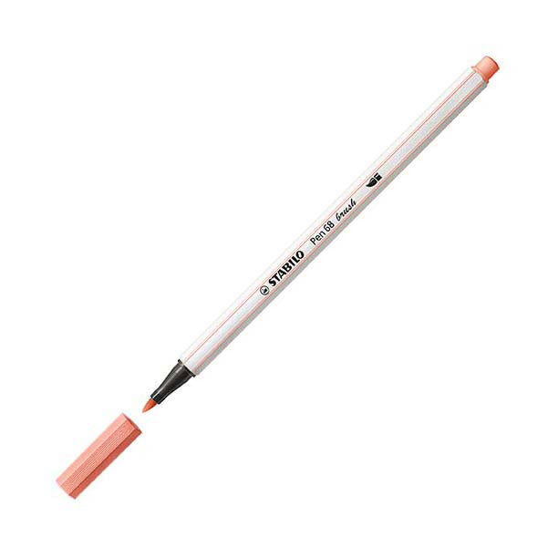Stabilo pen 68 pensel - tusch - abrikos (26)