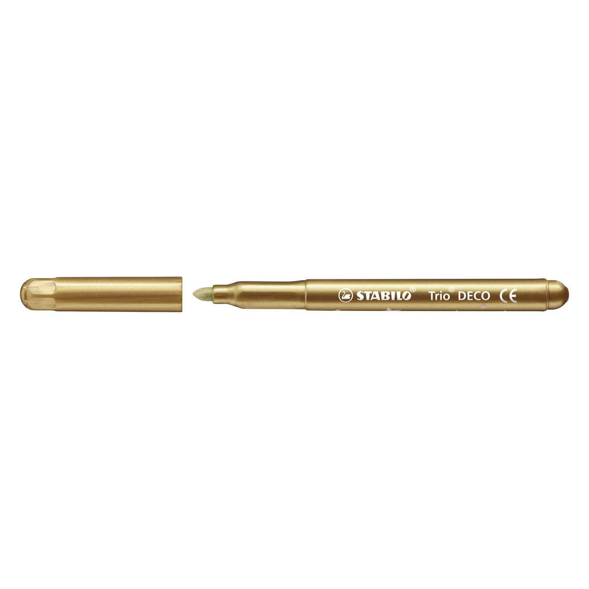Stabilo trio deco - metallisk tusch - med ekstra tyk spids 3,0 mm - etui med 8 farver