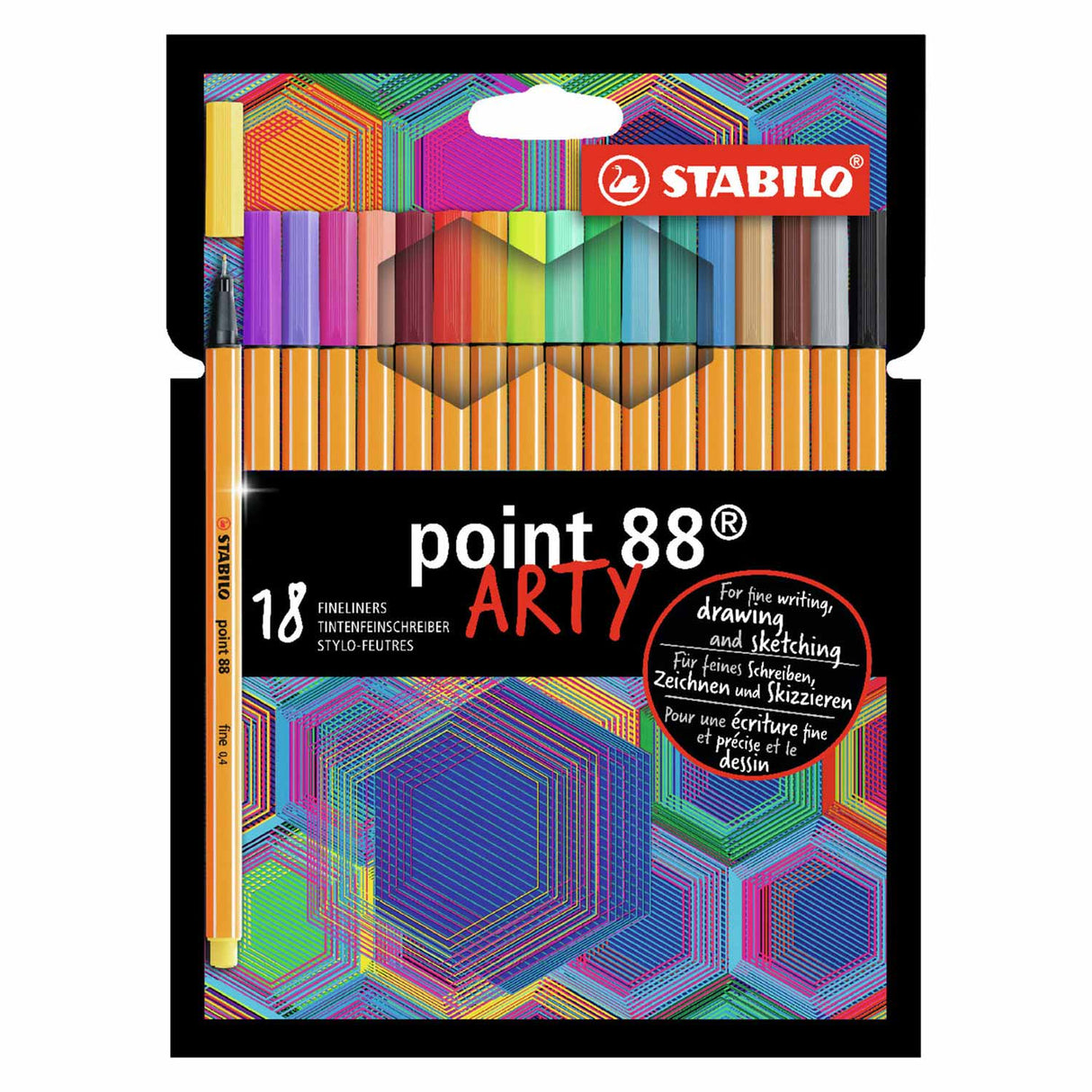 Stabilo point 88 - fineliner - arty - sæt med 18 stk