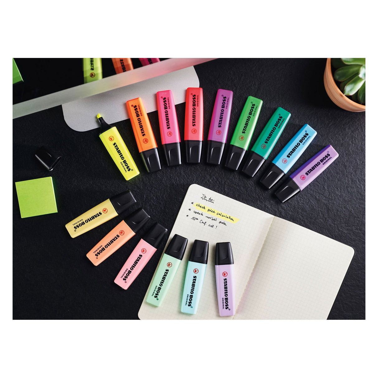 Stabilo boss original pastel - highlighter - sæt med 4 stk