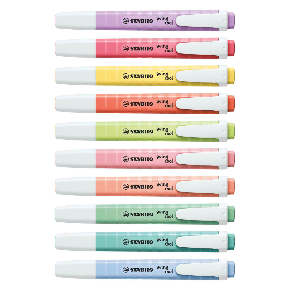 Stabilo swing cool - highlighter - perfekt til på farten - pastel - etui med 8 farver
