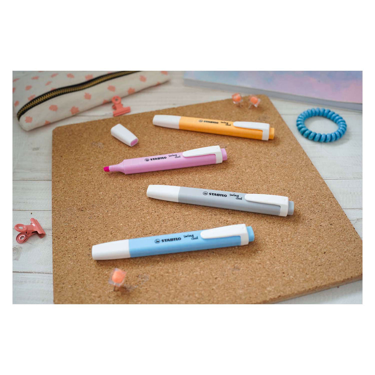 Stabilo swing cool - highlighter - sæt med 4 stk