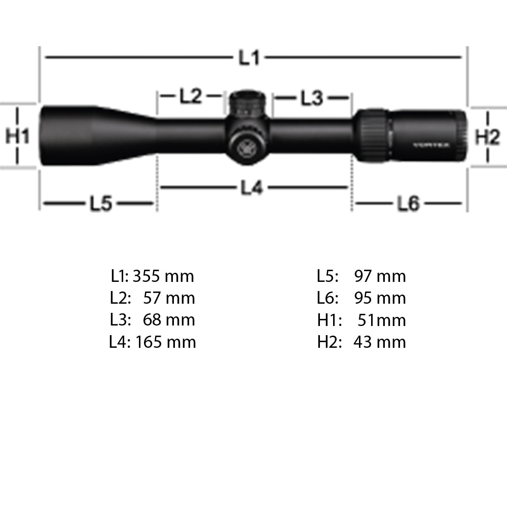 Vortex Diamondback Tactical 4-16x44 FFP riffelsigte, EBR-2C sigtemiddel (MOA)