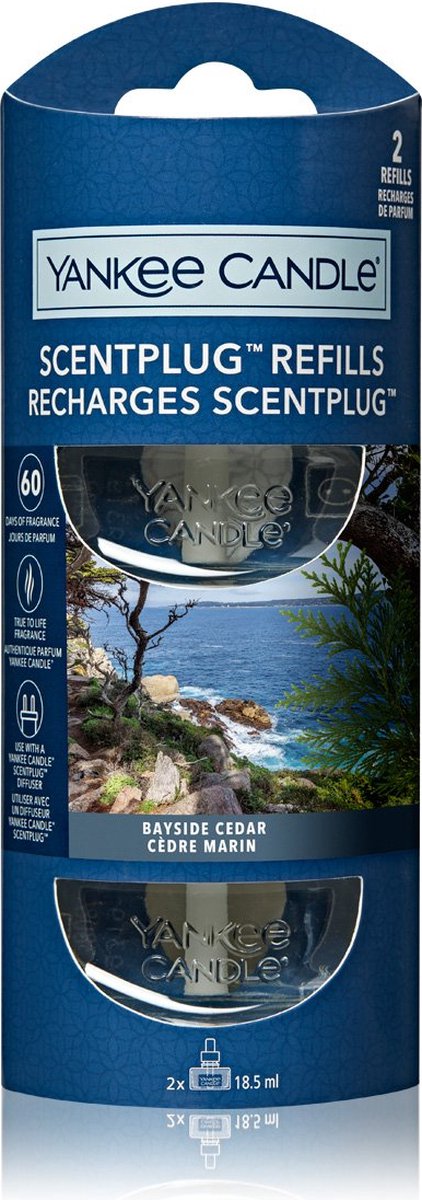 Yankee lys - Bayside cedertræ - elektrisk diffuser refill - 2 stk