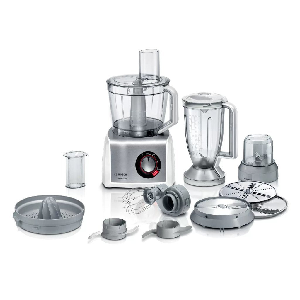 Bosch mc812s844 multitalent 8 foodprocessor hvid rustfrit stål