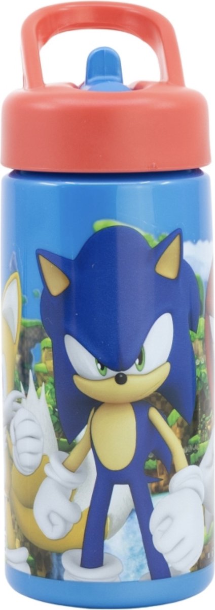Stor sonic the hedgehog drikkekop drikkeflaske - 400 ml