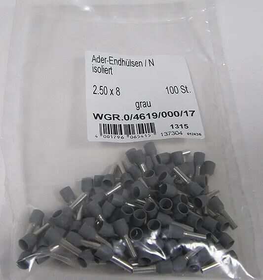 Dresselhaus ferrule isoleret wire endemanchet 2,5 mm