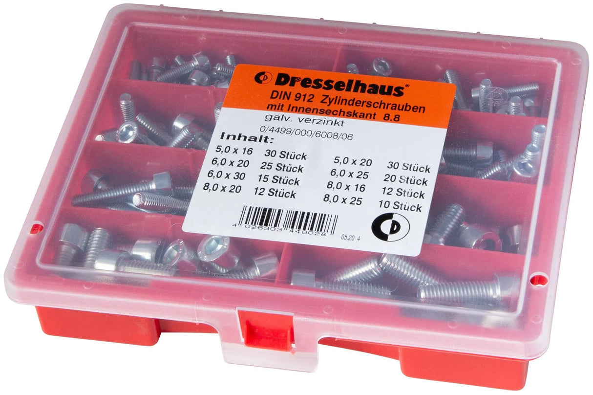 Dresselhaus ostehovedskrue assorterede cylinderbolte nt w. indvendig sekskant