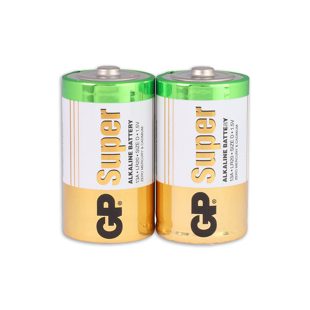 GP super alkaline d batterier 2pk
