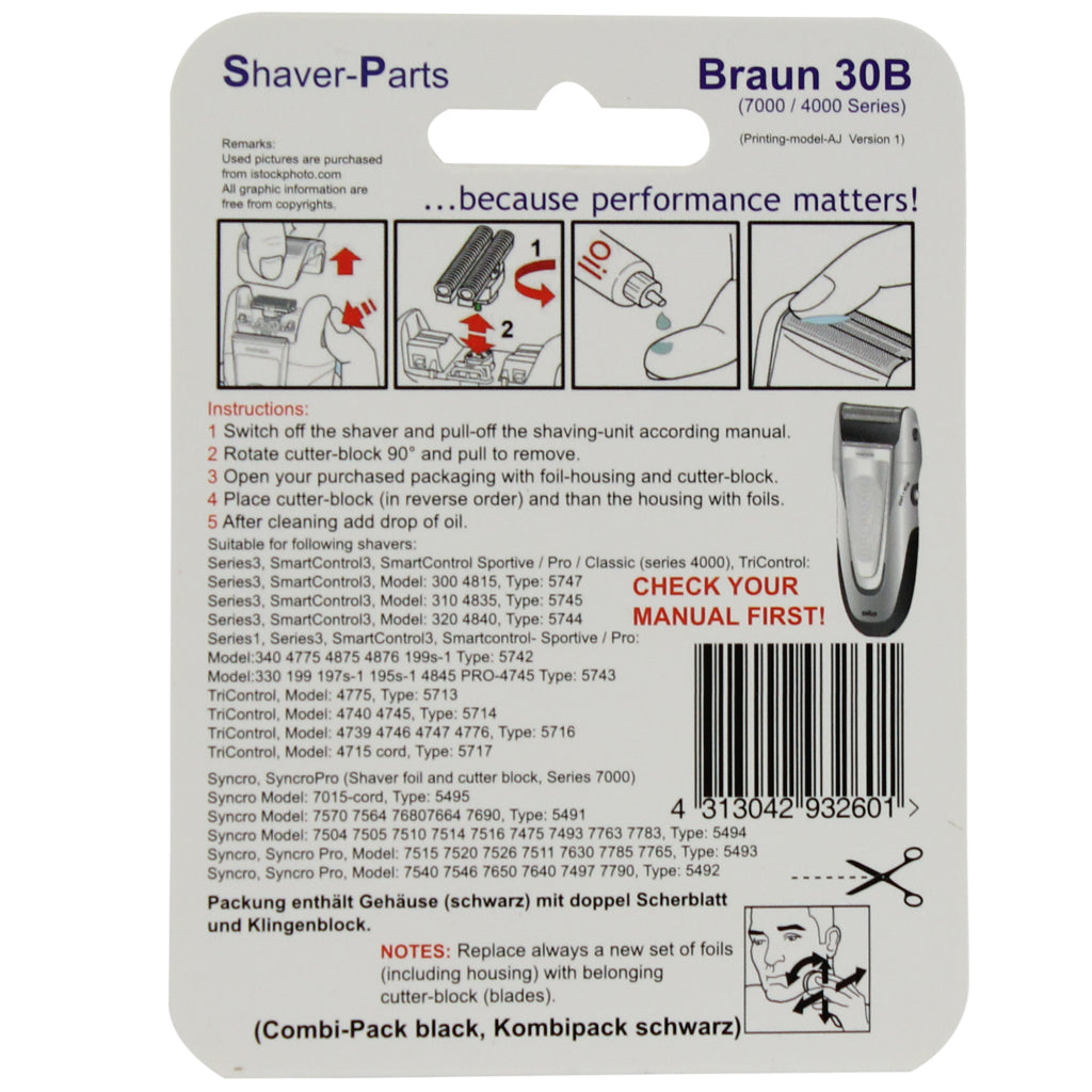 Shaver dele Braun combipack alt 30b