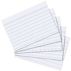 Indekskort Herlitz karton A7, 175 gram hvid foret