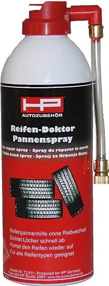 Hp pan spray reifen-doktor dækforsegling 400ml med messingventil