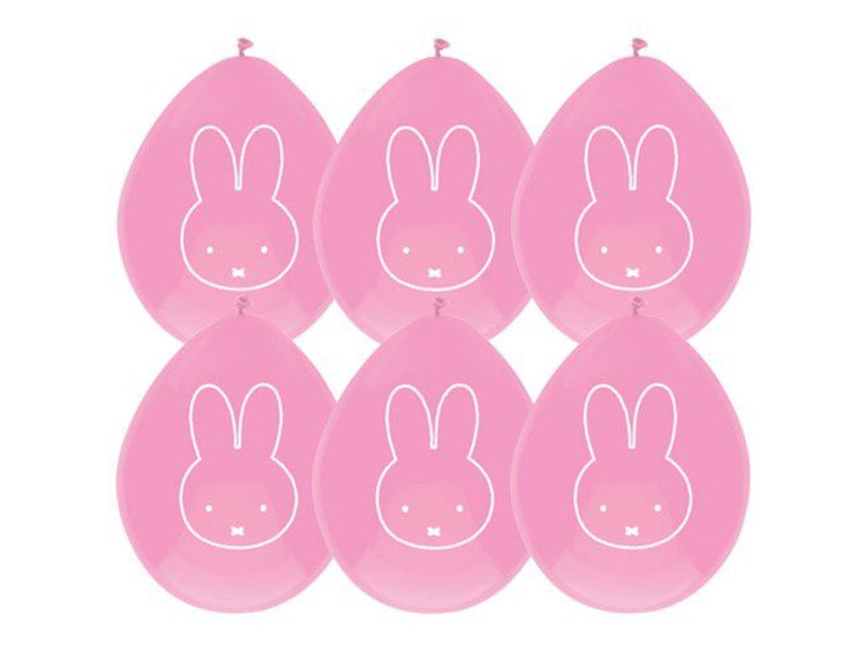 Haza balloner Miffy pink, 6 stk.