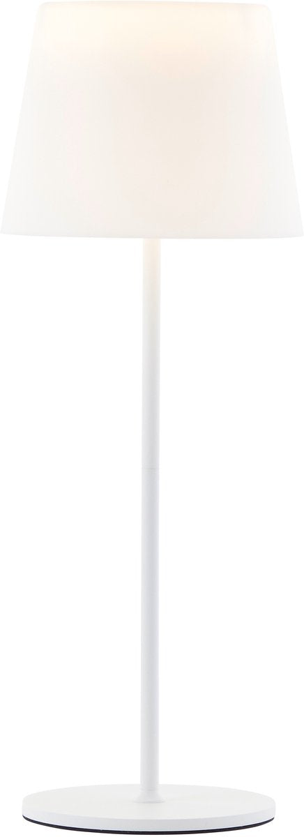 Brilliant ag brilliant cappo - udendørs bordlampe - led 2,5w - 190 lm - 3000k - hvid og rgb farver - usb genopladelig - 3 trin dæmpbar - ip44 - hvid
