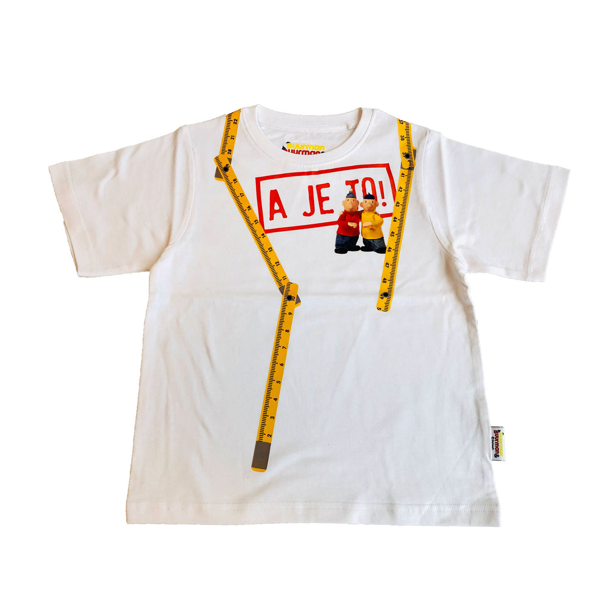 Nabo-t-shirt hvid, str. 98-104