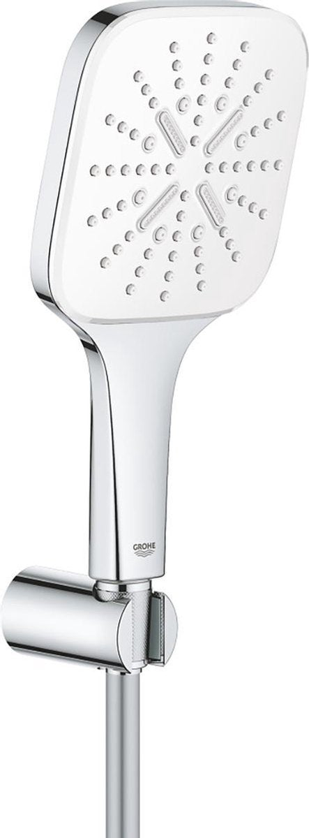 Grohe rainshower smartactive cube 130 badesæt - 3 spraytyper - krom moon white - 26589ls0